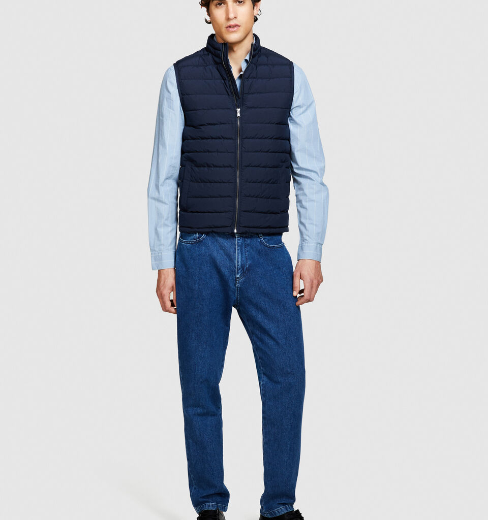 Padded vest - men's puffer jackets and coats - Dark Blue | Sisley image number 1
